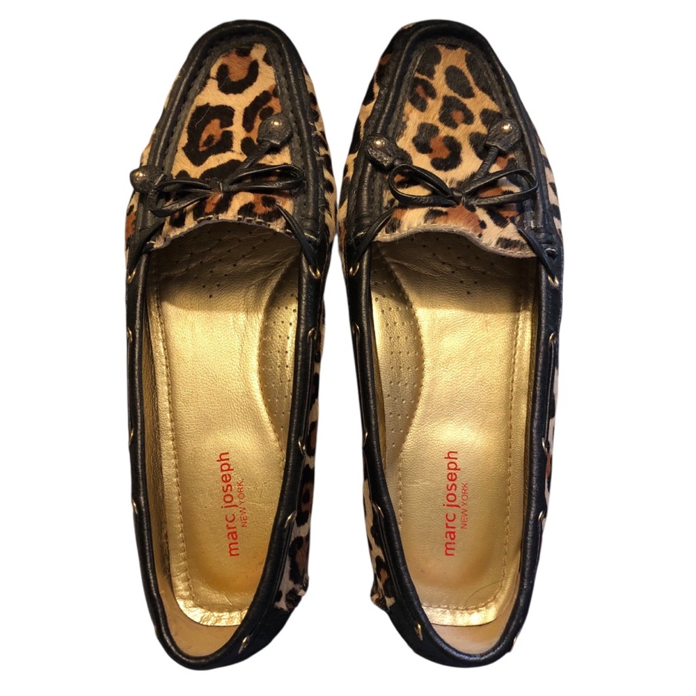 Marc Joseph Leopard Print Driving Moccasins